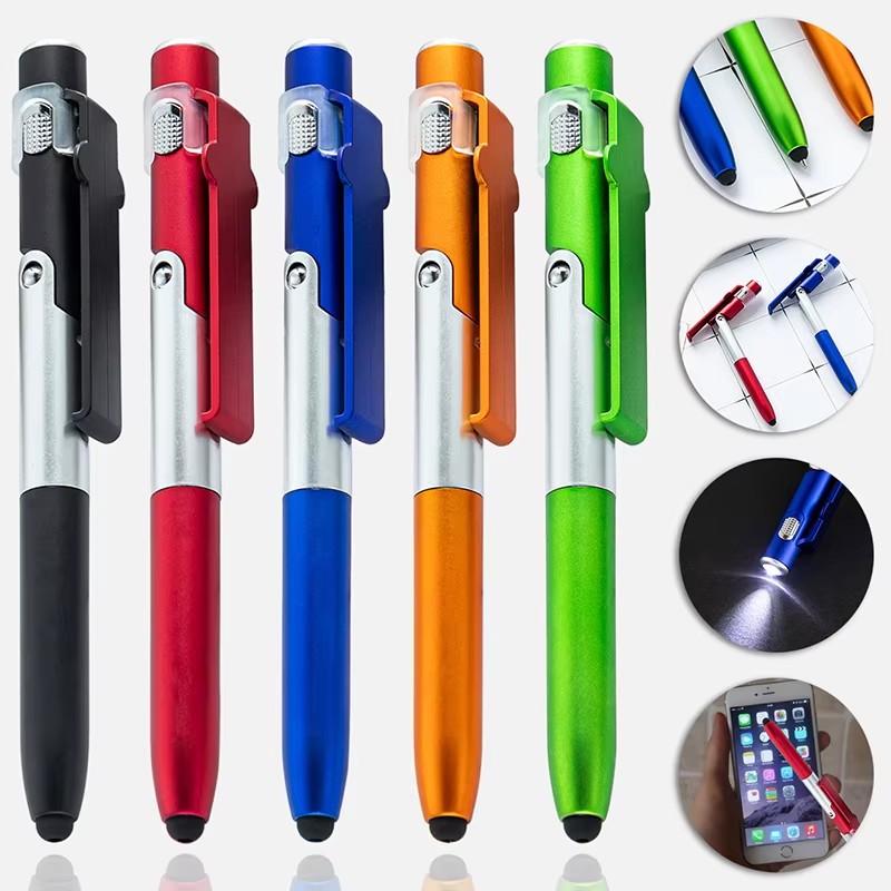 Fountain Pen Ink - Multifunktions-Spielzeugstift Vier-in-Eins Faltbare Lampe Werbegeschenk-Stift Handy-Tablet-Halter