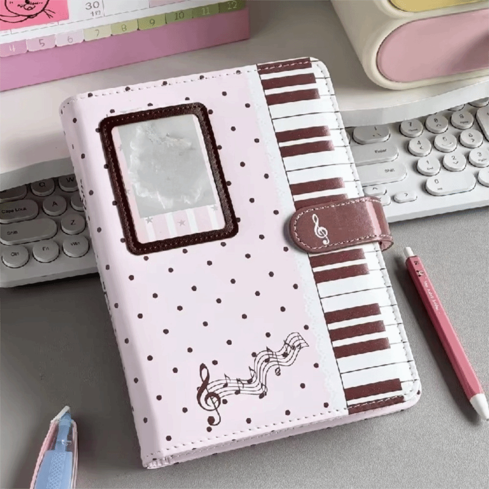Notebook Dotted A5 - Polka Dot Piano Notizbuch A5 Loseblatt