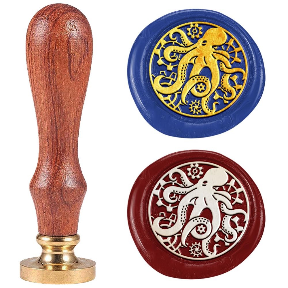 Wax Seal Stamp Kit - Steampunk Oktopus Wachssiegelstempel 1