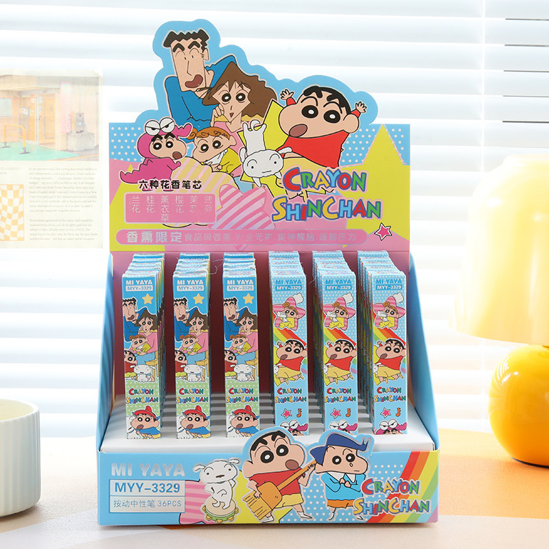 Supply Of Office Stationery - 6 Stück Cartoon Crayon Shin-Chan Gelstifte