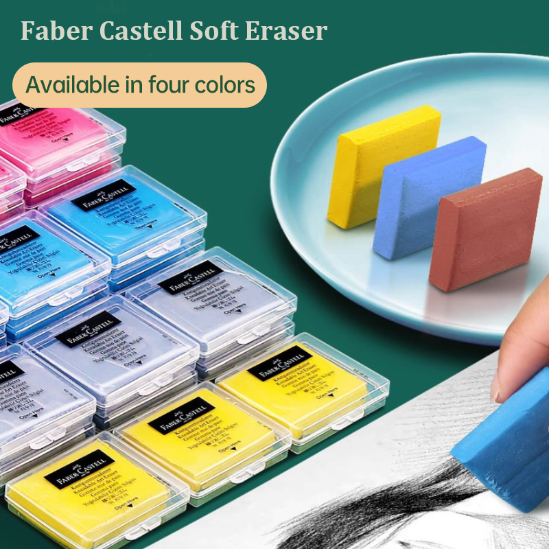 Rubber Eraser Kneaded - Faber-Castell Plastizitätsgummi, weicher Kunst-Radiergummi, abwischbar, gekneteter