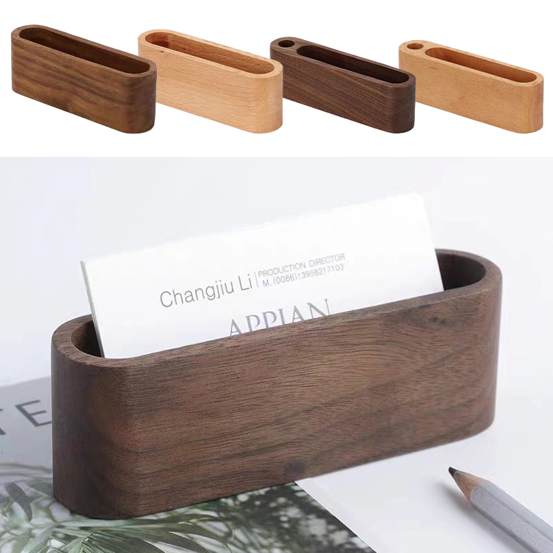 Visitenkartenhalter aus Holz,  – Desk Name Plate Bewertung und Preis