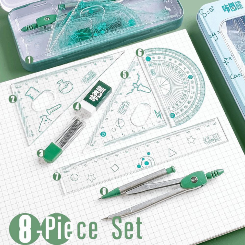 8-teiliges Multifunktionales M – Compass Geometry Set Bewertung und Preis
