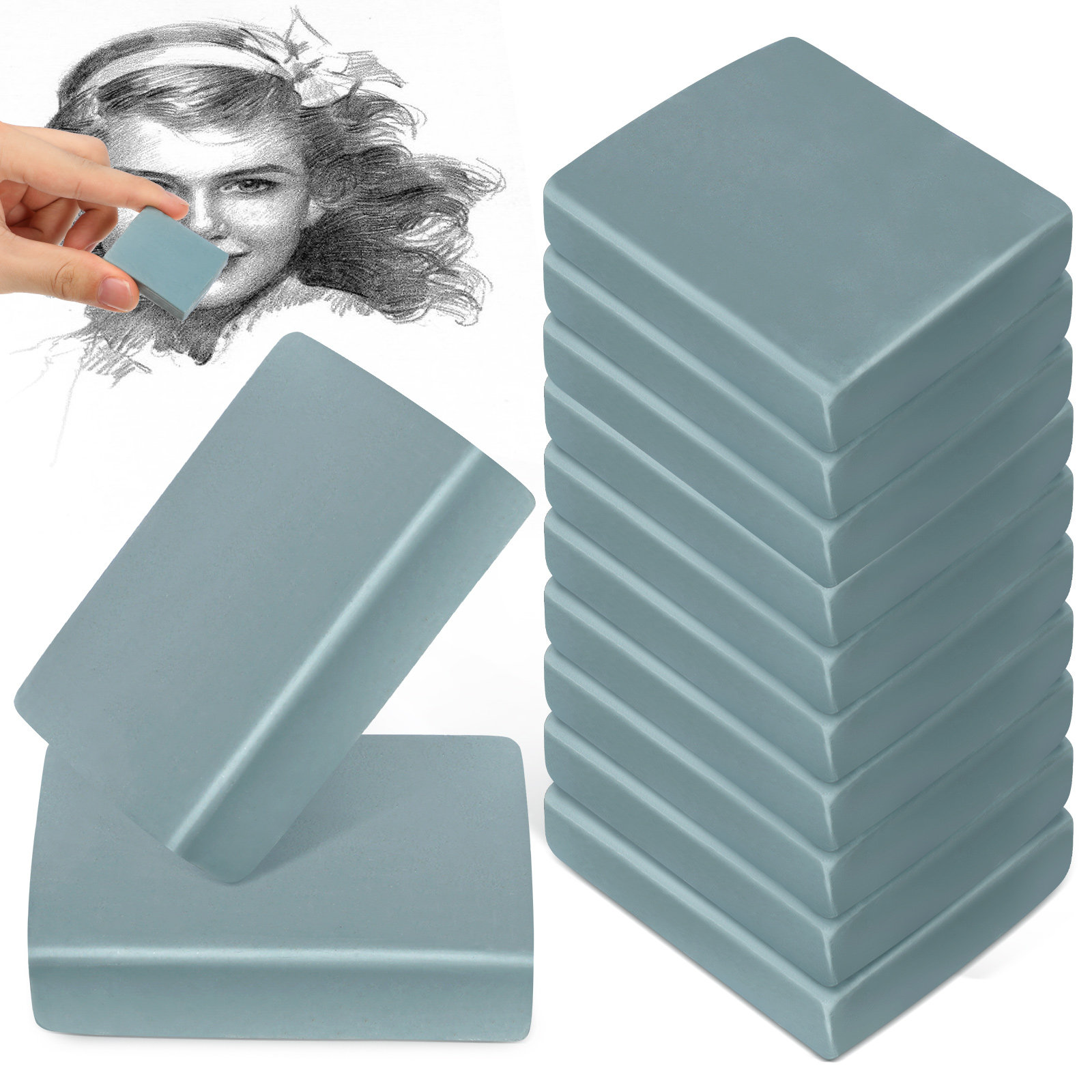 12 Stück Kunst-Radiergummis zu – Rubber Eraser Kneaded Bewertung und Preis