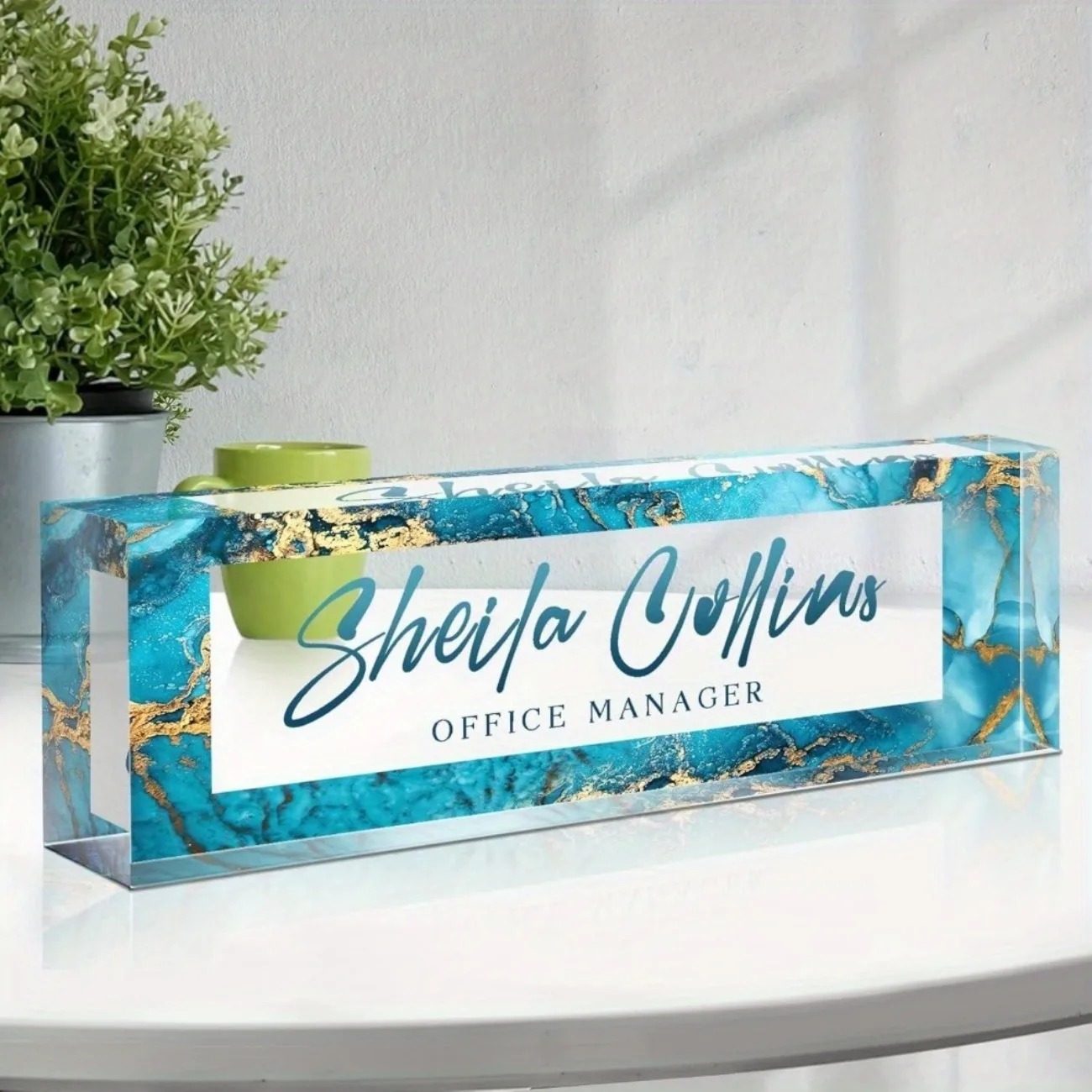 [2D Flach] Lustiges, individue – Desk Name Plate Bewertung und Preis