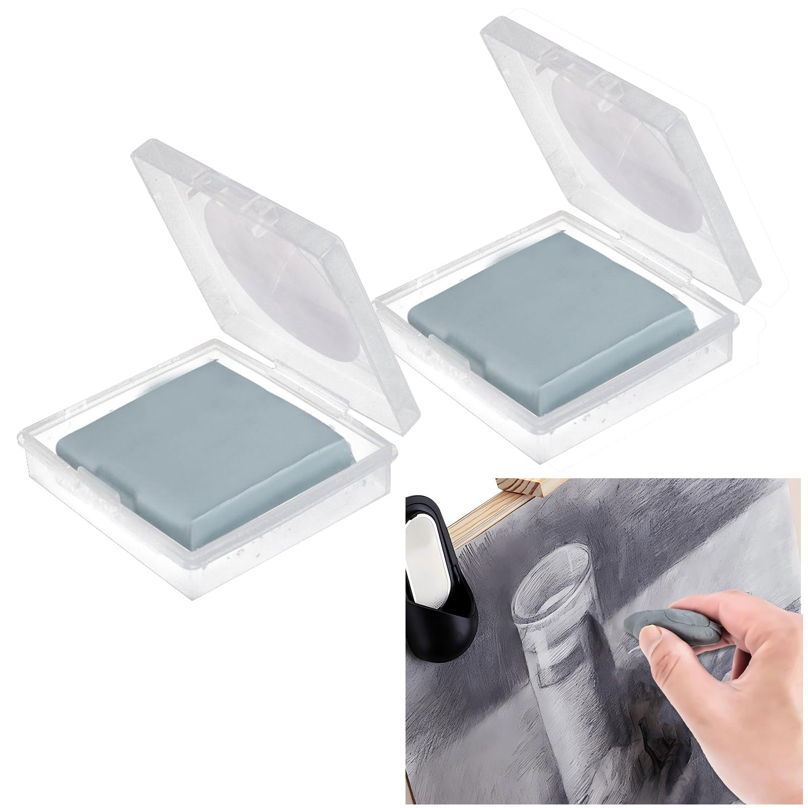 2 Stück Knetgummi-Radiergummi  – Rubber Eraser Kneaded Bewertung und Preis